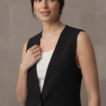 ZAYTA Luna Sleeveless Black Blazer