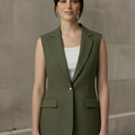 ZAYTA Luna Sleeveless Olive Blazer