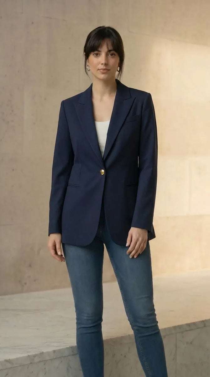 ZAYTA Elara Navy Blazer